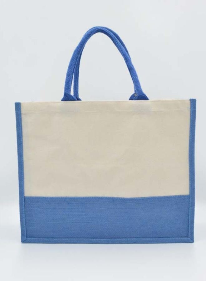 Fatio Set of 10 Jute Bags with Cream Canvas – Eco-Friendly Reusable Tote Bags - Image 2